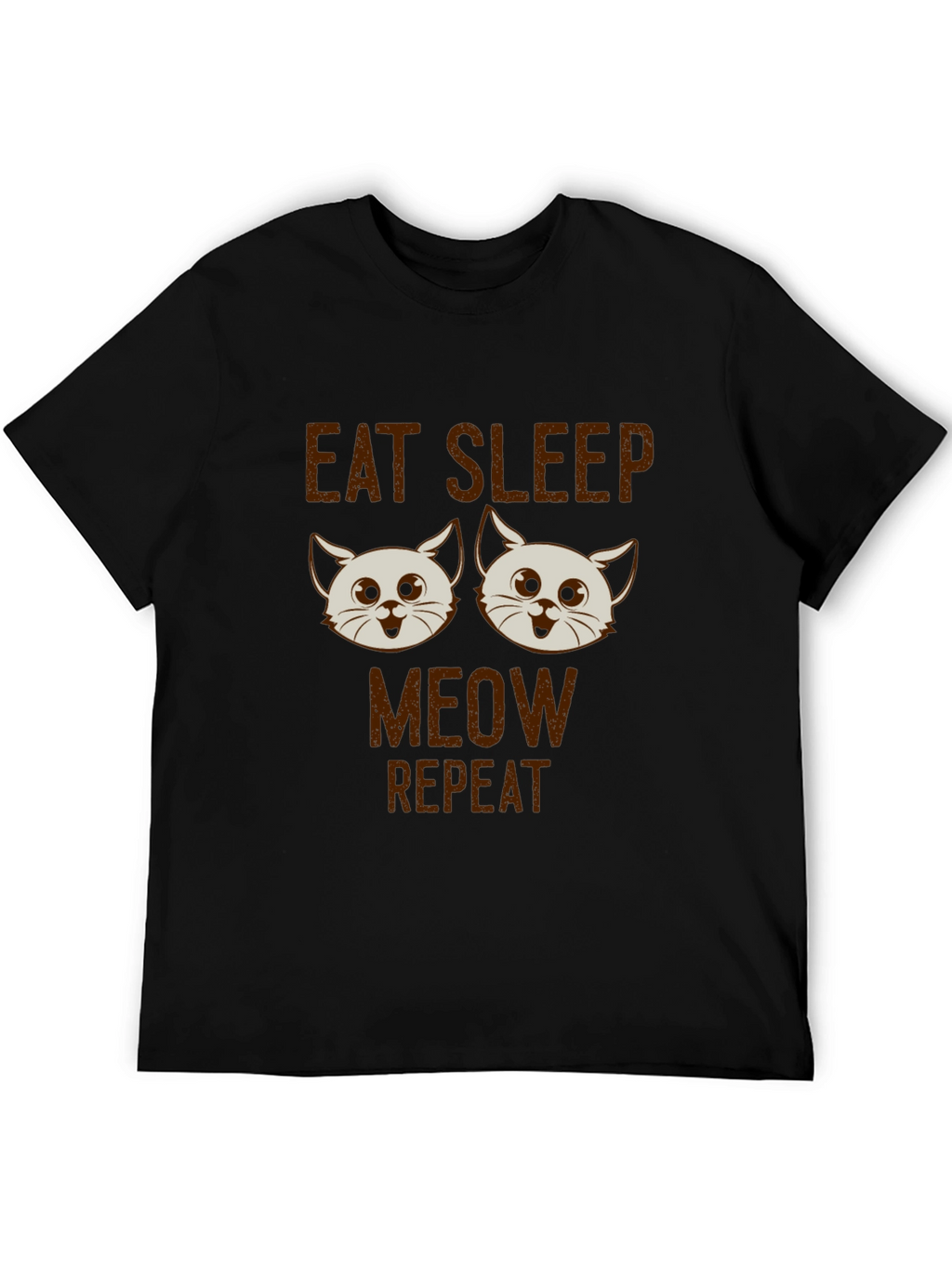 Eat Sleep Meow Repeat Cat T-Shirt