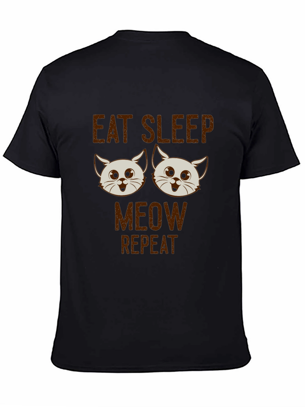 Eat Sleep Meow Repeat Cat T-Shirt