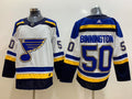 Men's St. Louis Blues Jordan Binnington #50 White Breakaway Player Jerseys