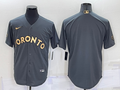 Men's Toronto Blue Jays Dark Grey Blank Replica Player Jerseys