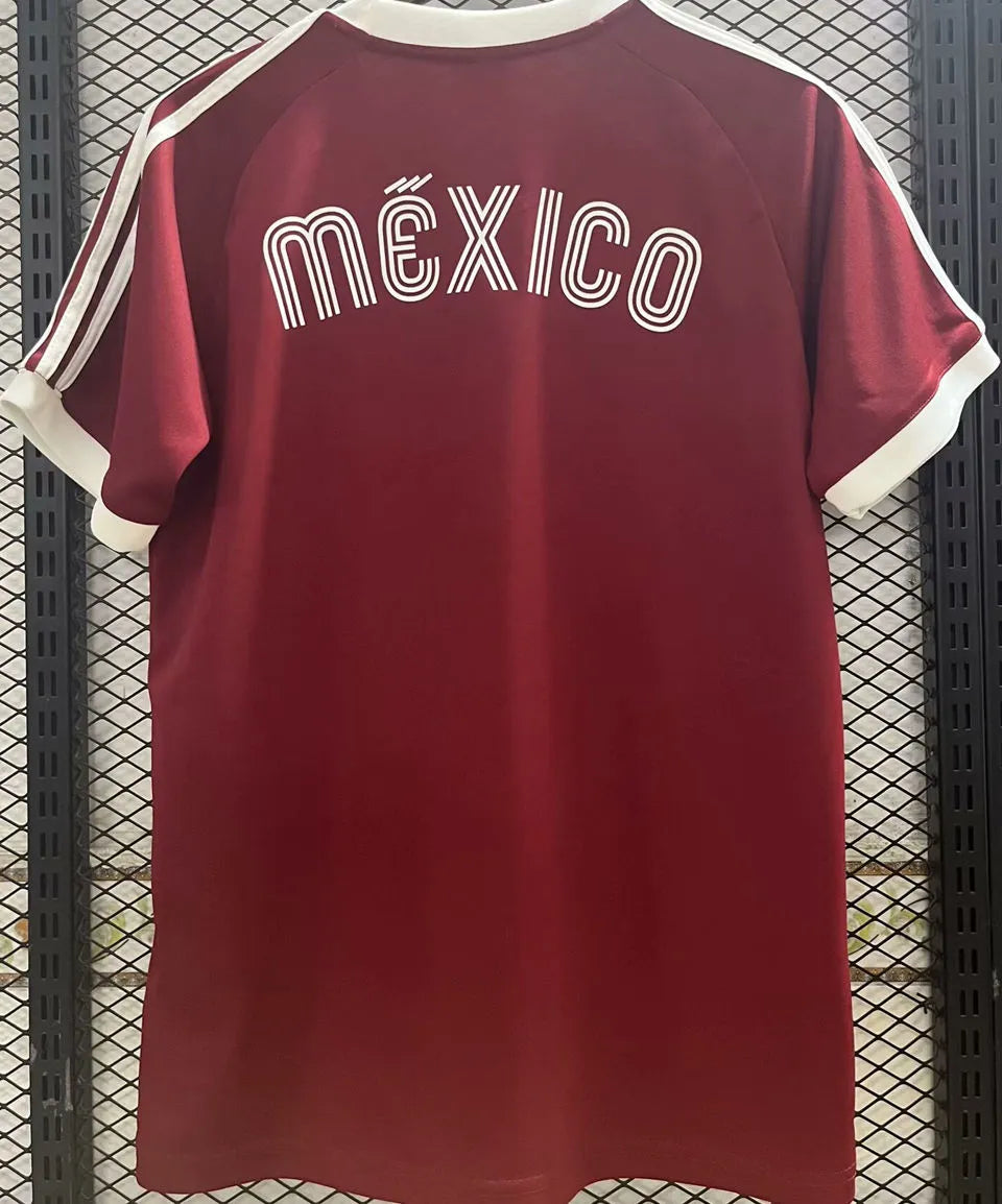 1985 Mexico Pink Retro Style Jersey Detail 1