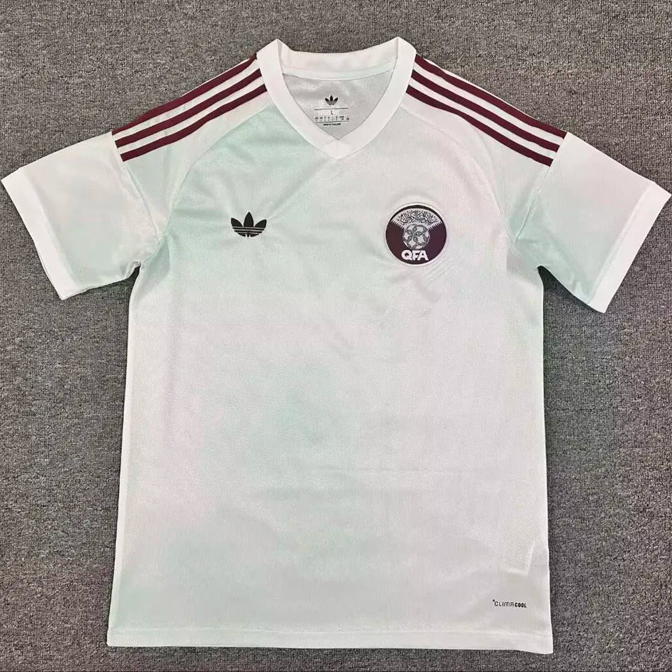 2026/27 Qatar Away White Fans Soccer Jersey Front