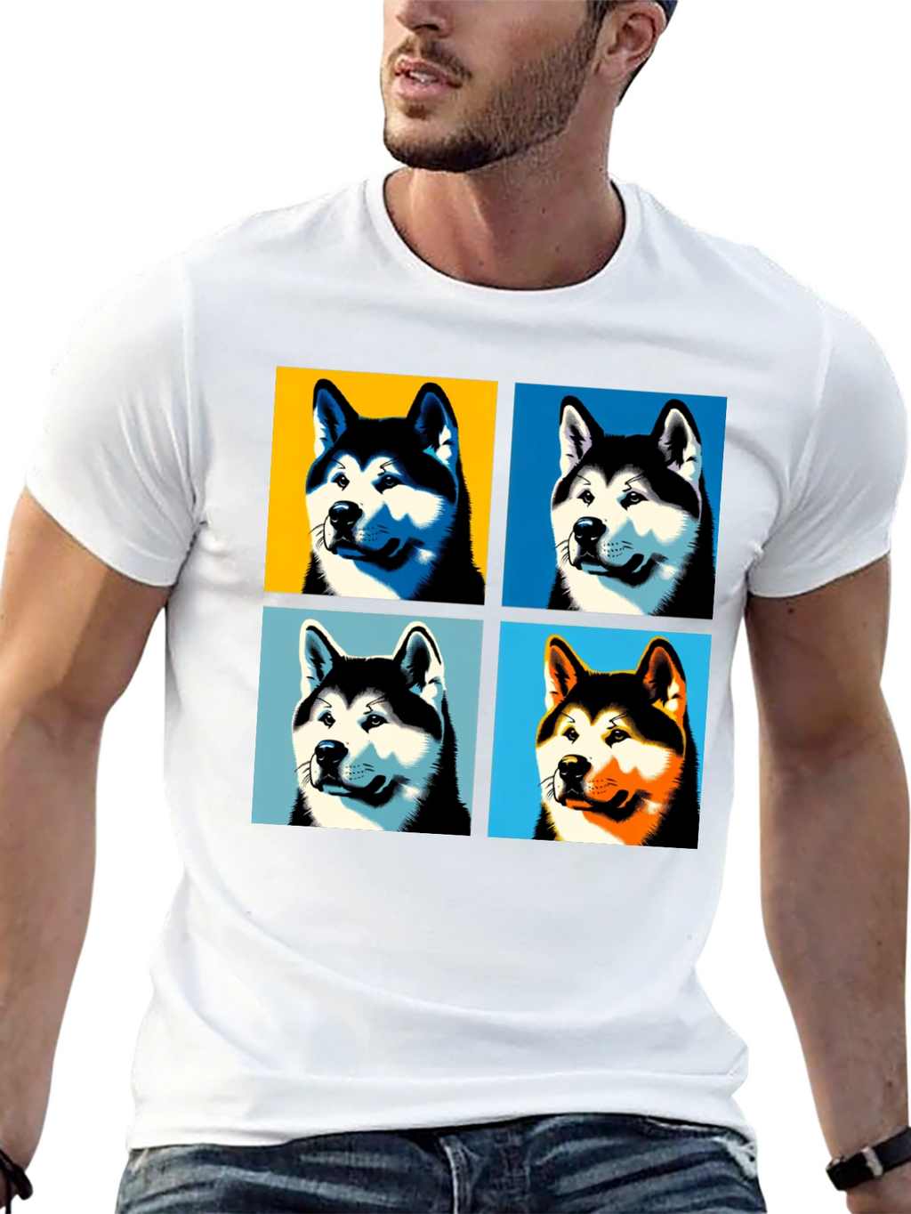 Pop Art Dog T-Shirt - Unique Graphic Tee