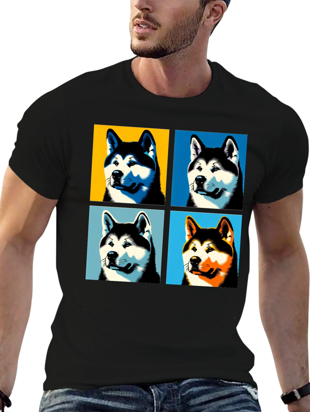 Pop Art Dog T-Shirt - Unique Graphic Tee