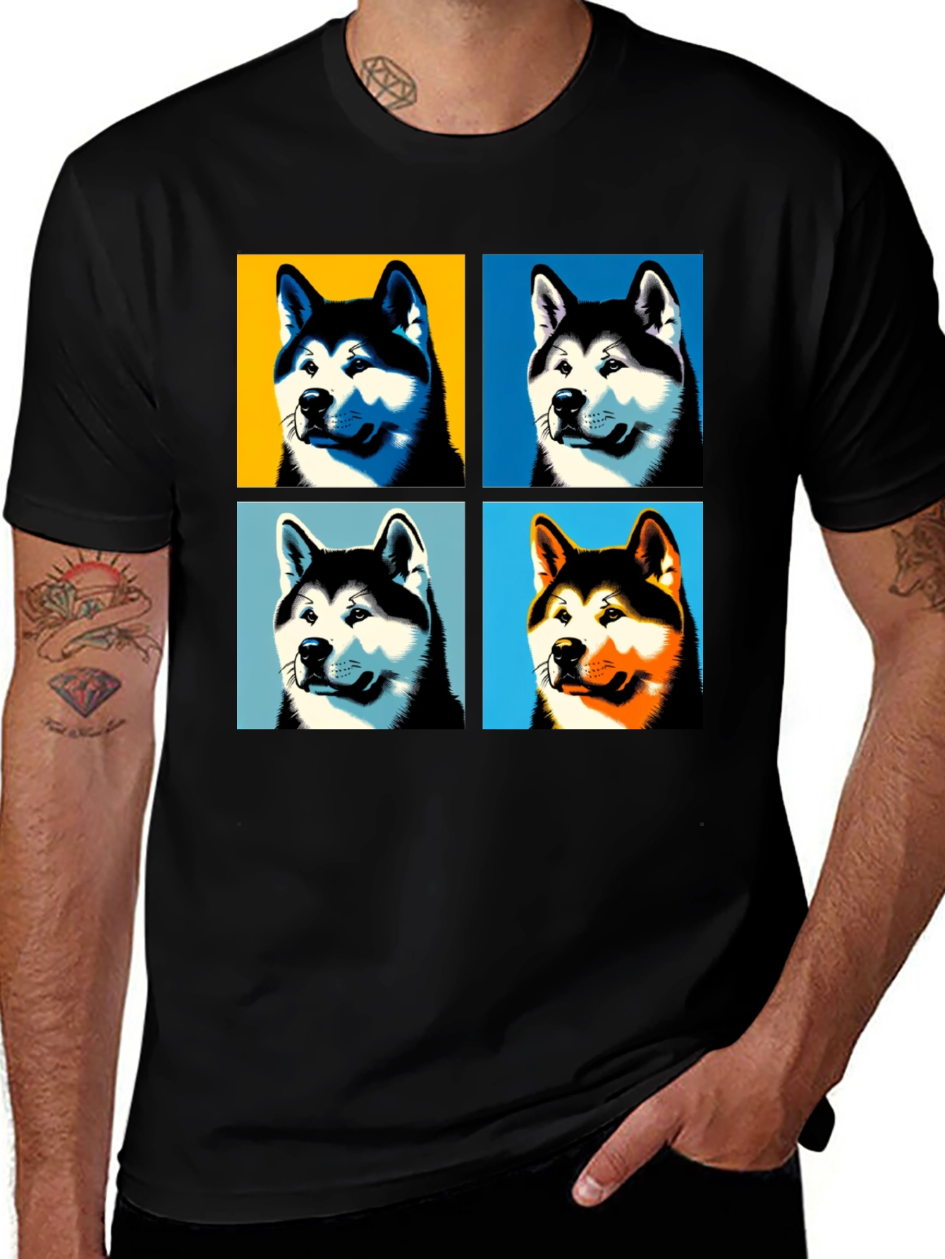Pop Art Dog T-Shirt - Unique Graphic Tee