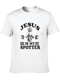 Jesus Is My Spotter Black Graphic Tee