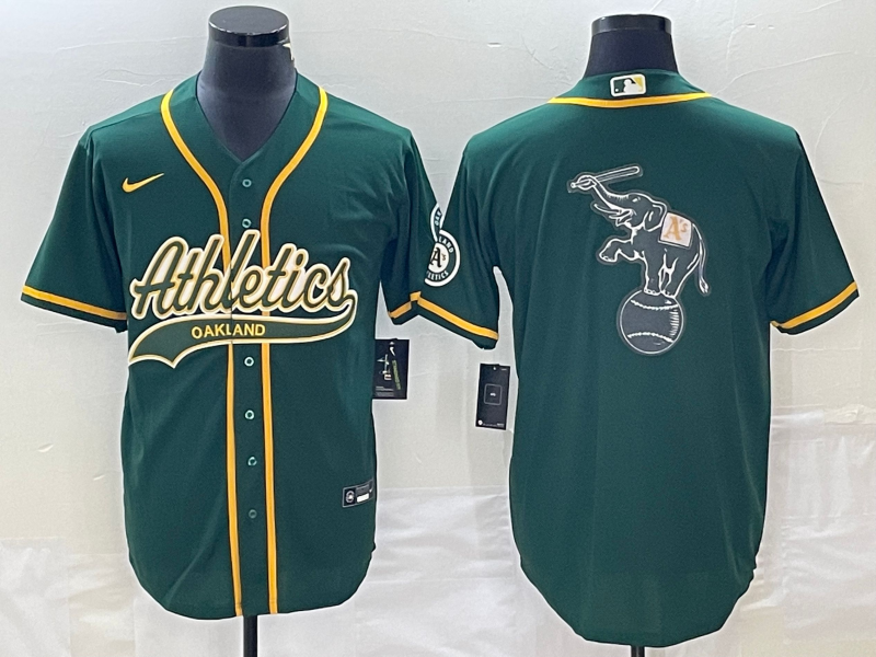 Men's Oakland Athletics Kelly Green Replica Game Jerseys Joint Edition
