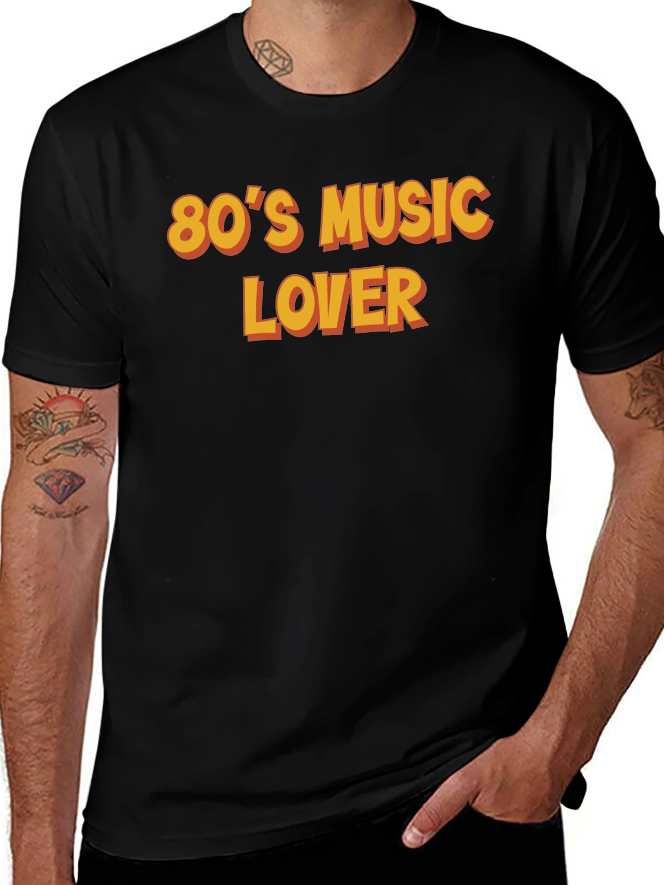 80s Music Lover Black T-Shirt