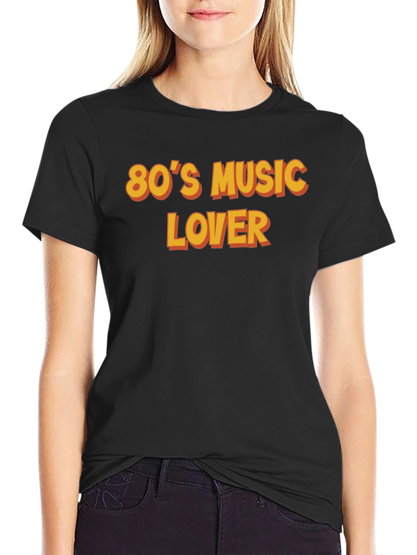 80s Music Lover Black T-Shirt