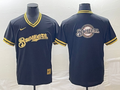 Men's Milwaukee Brewers Black Replica Team Jerseys