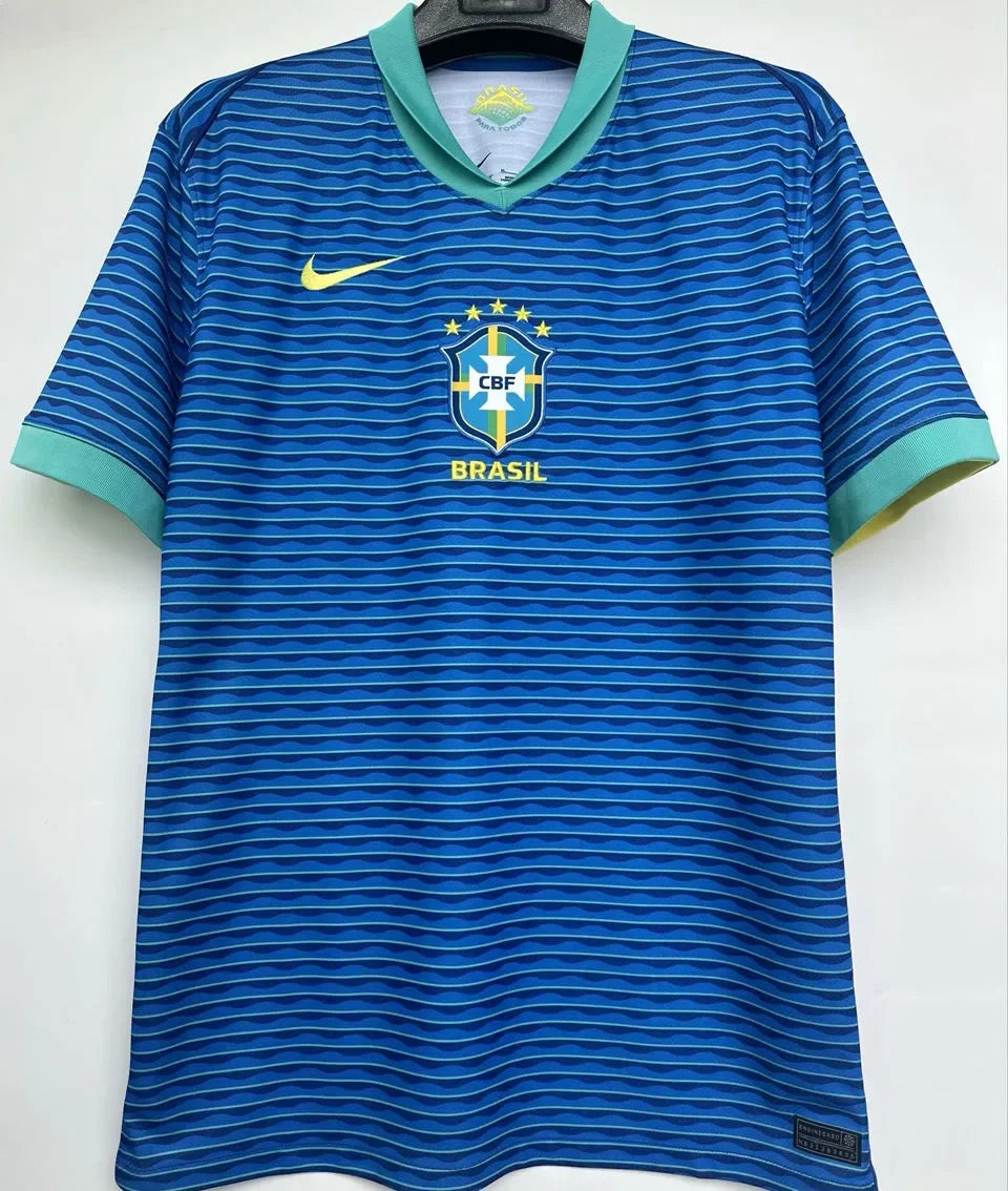 2024/25 Brazil 1:1 Quality Away Blue Fans Jersey Front