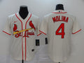 Men's St. Louis Cardinals Yadier Molina Majestic Cream Alternate Jerseys Beige