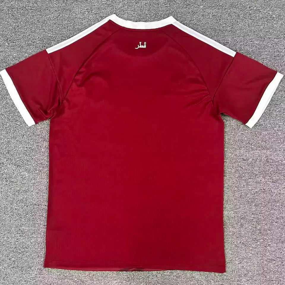 2026/27 Qatar Home Red Fans Soccer Jersey Back