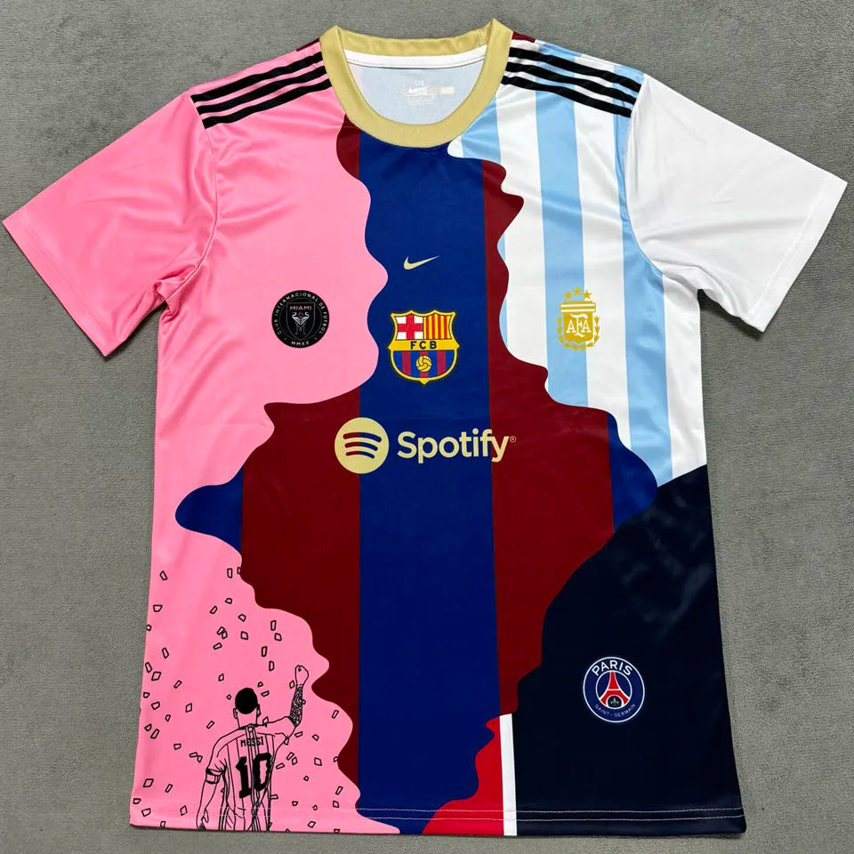 MESSI #10 Combine Version Fans Soccer Jersey Back