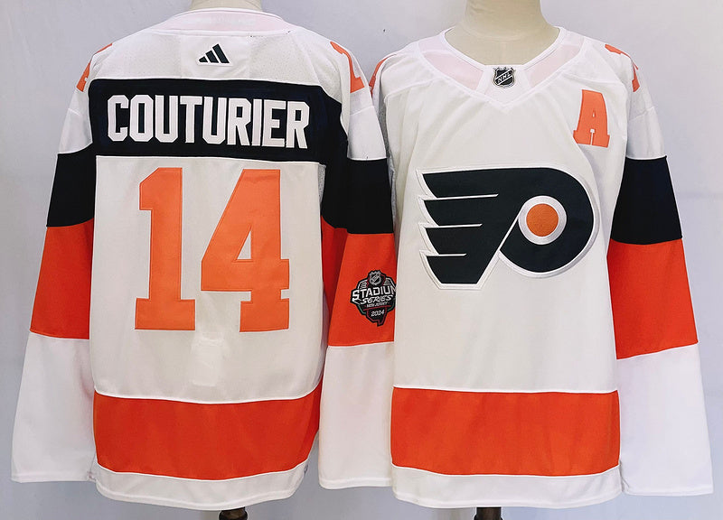 Men's Philadelphia Flyers Sean Couturier #14 White Player Jerseys
