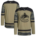 Men's Vancouver Canucks Camo Logo Military Appreciation Team Authentic Practice Blank Jerseys