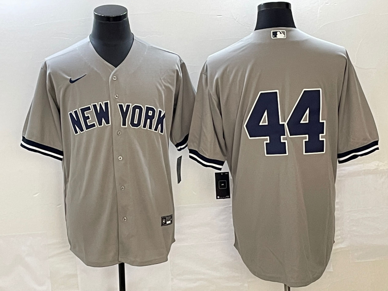Men's New York Yankees Reggie Jackson #44 Gray Replica Player Name Jerseys