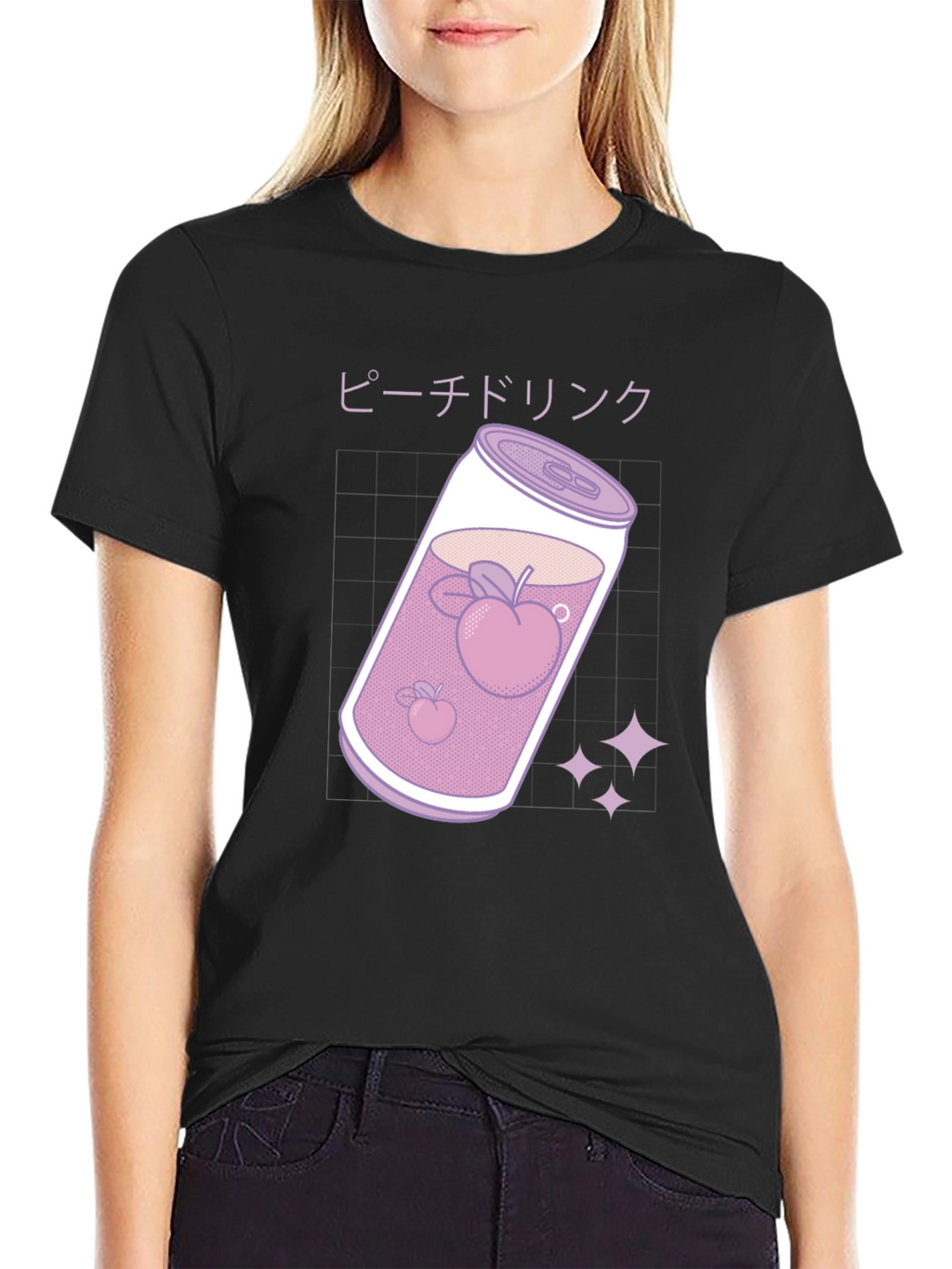 Peach Drink Graphic Tee - Kawaii Style