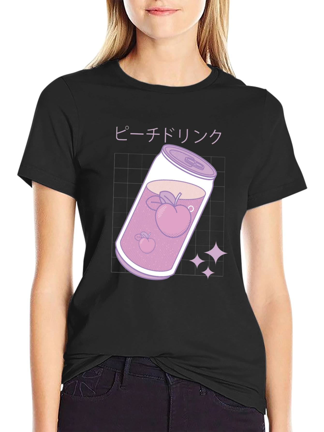 Peach Drink Graphic Tee - Kawaii Style
