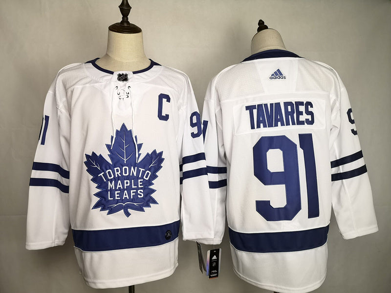 Men's Toronto Maple Leafs John Tavares #91 White Player Jerseys