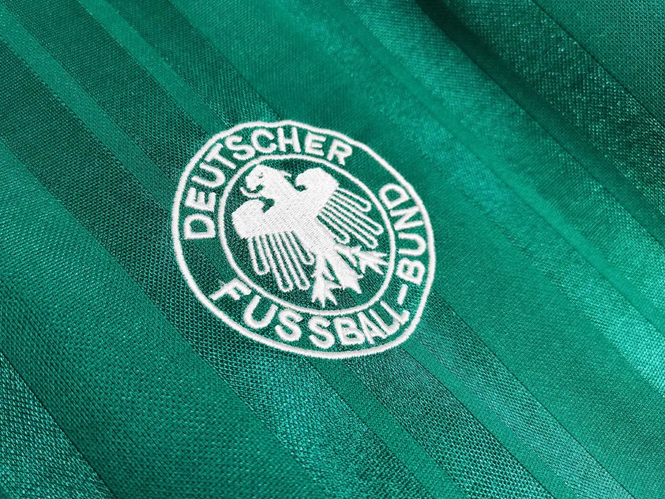1992 Germany Away Green Retro Soccer Jersey Detail 3