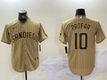 Men's San Diego Padres Jurickson Profar #10 Tan Alternate Limited Player Jerseys