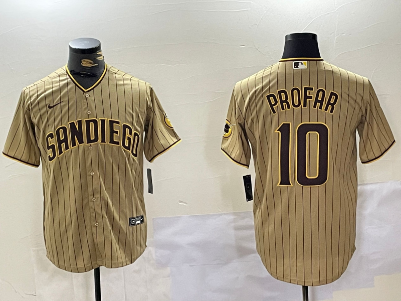 Men's San Diego Padres Jurickson Profar #10 Tan Alternate Limited Player Jerseys