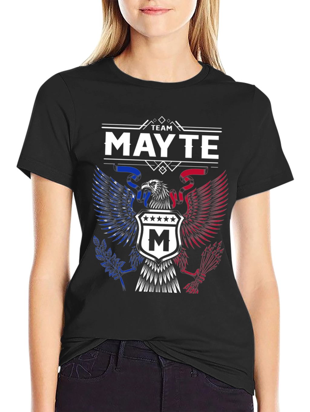 Team Mayte Graphic T-Shirt - Patriotic Eagle Design