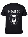 Fear The Beard Graphic T-Shirt - Black Cotton Tee