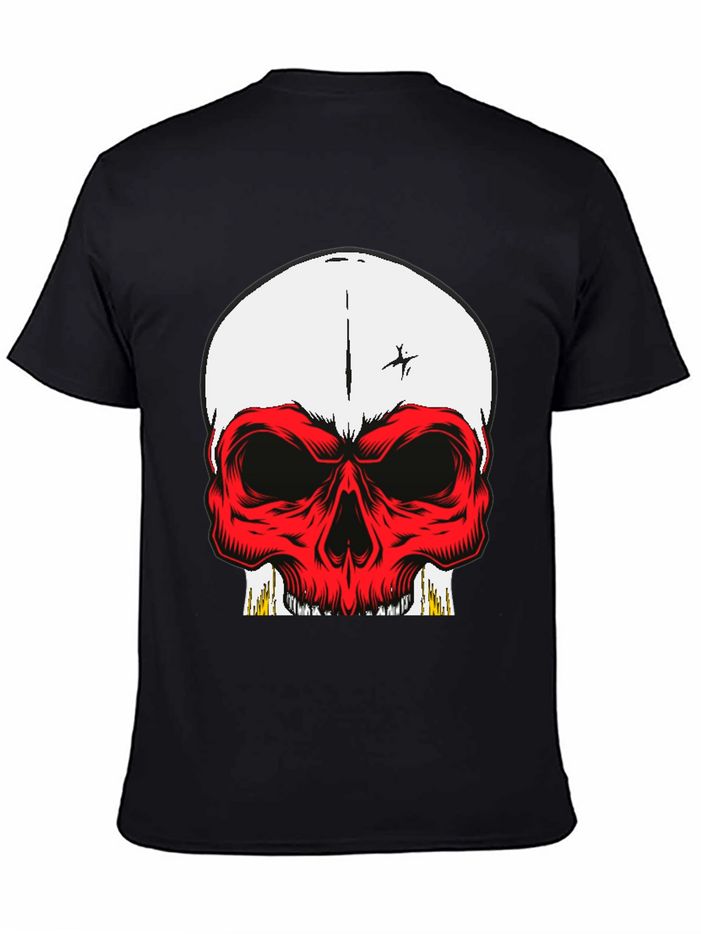Skull Graphic Tee - Bold Red Design