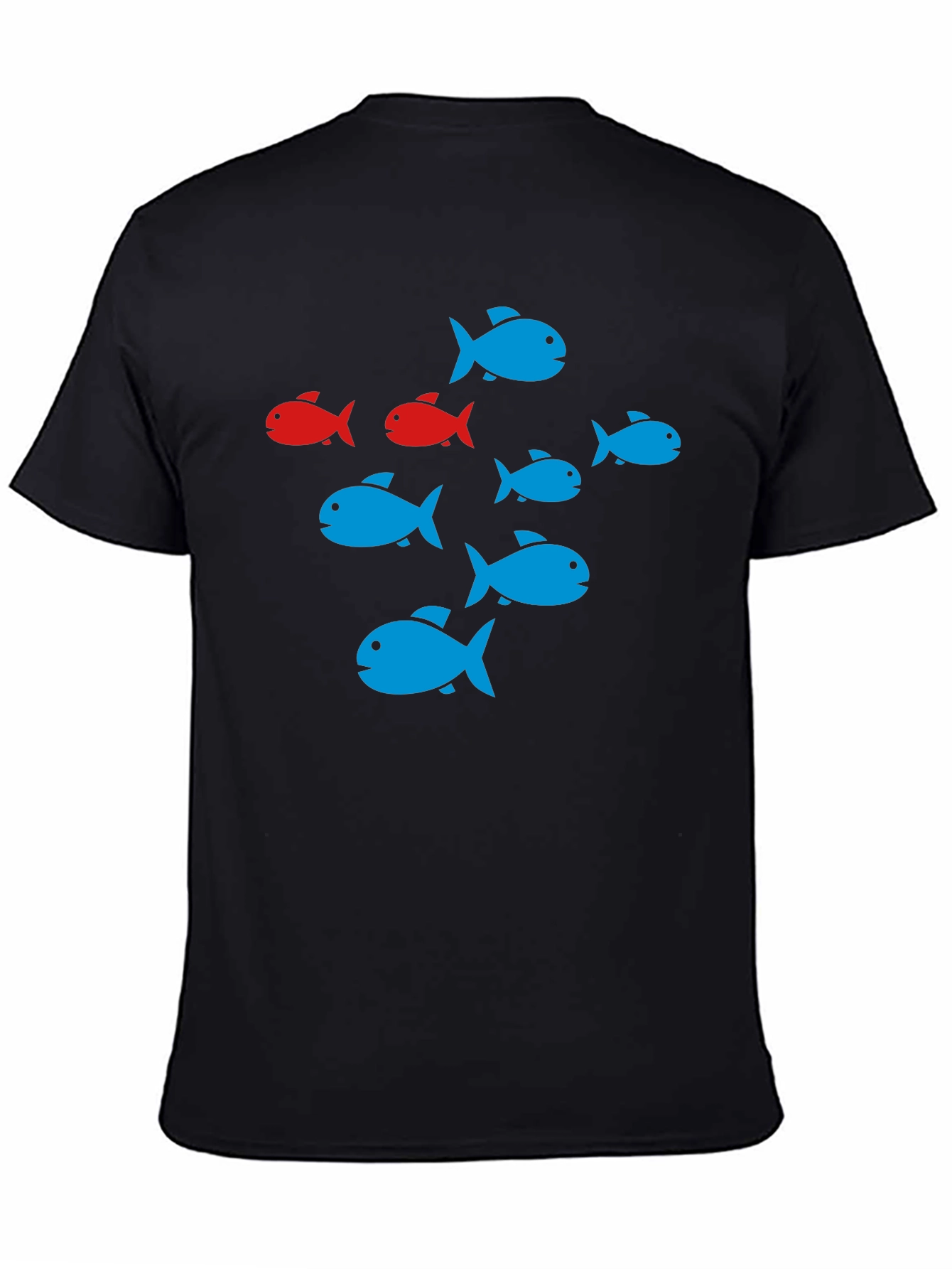 School of Fish Graphic Black T-Shirt