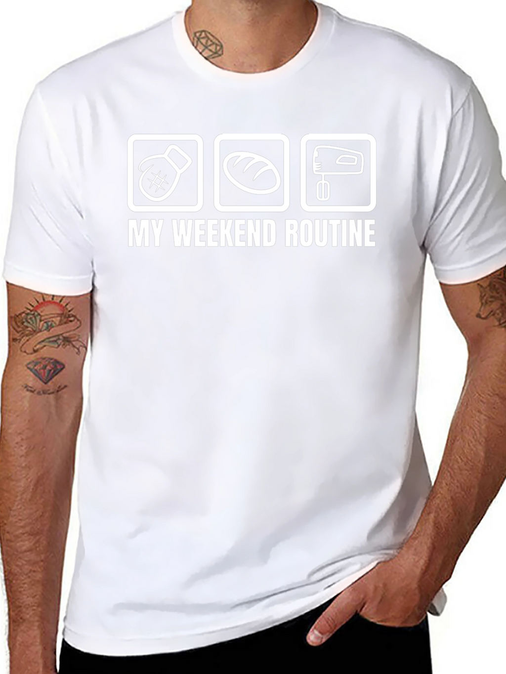 My Weekend Routine Graphic T-Shirt - Boxing Baking Mixing