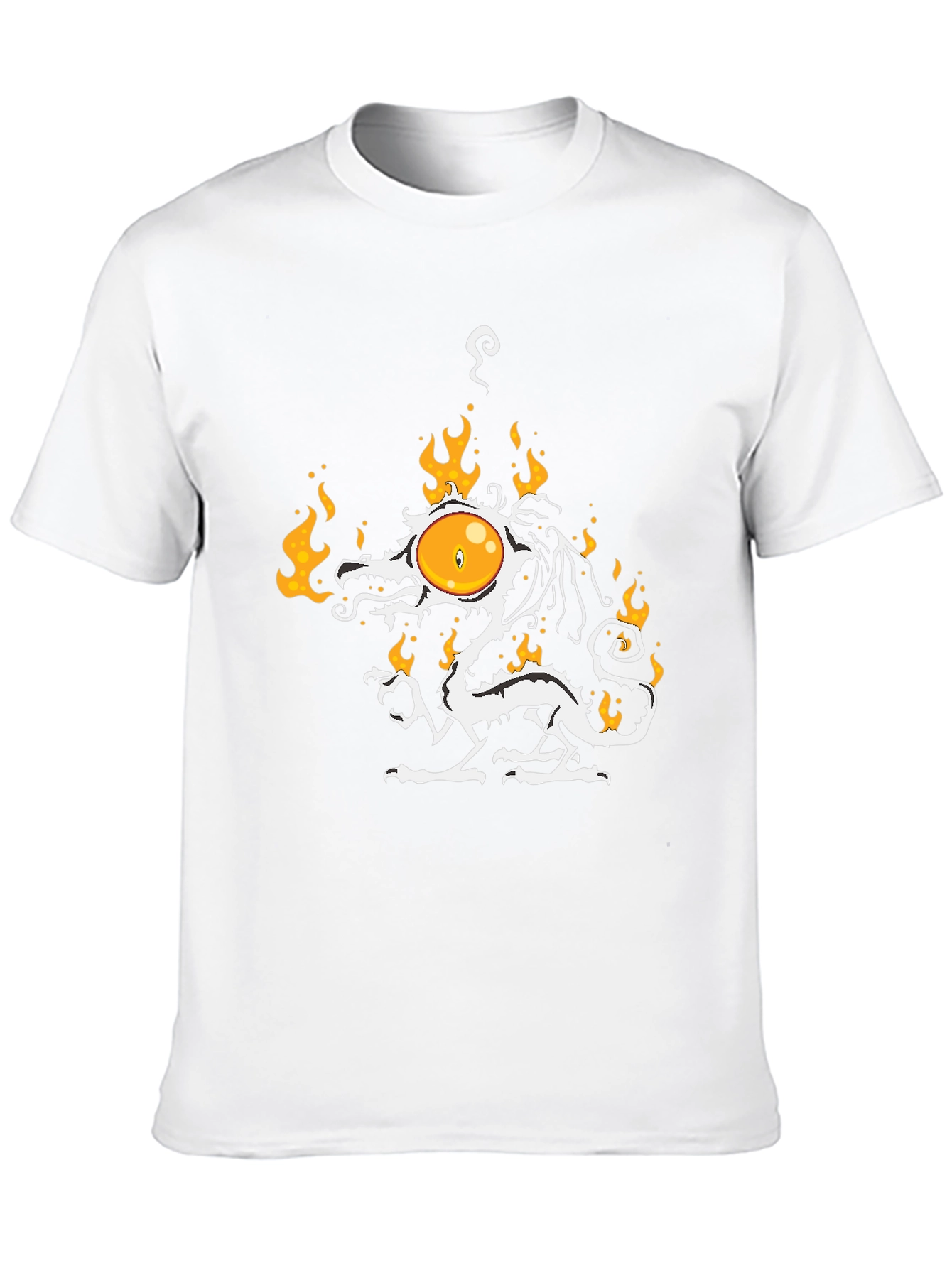Fiery Egg Dragon Graphic Tee - Unique Design