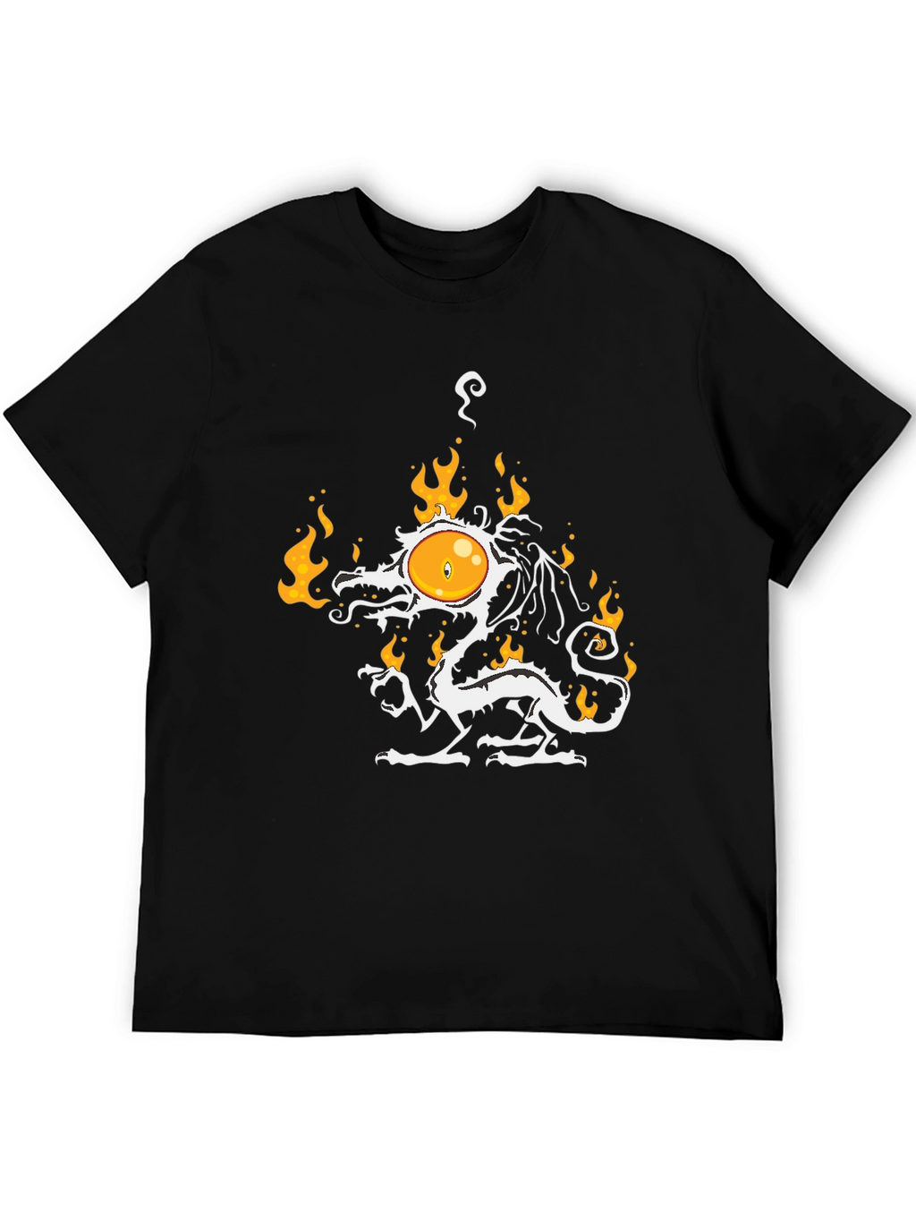 Fiery Egg Dragon Graphic Tee - Unique Design