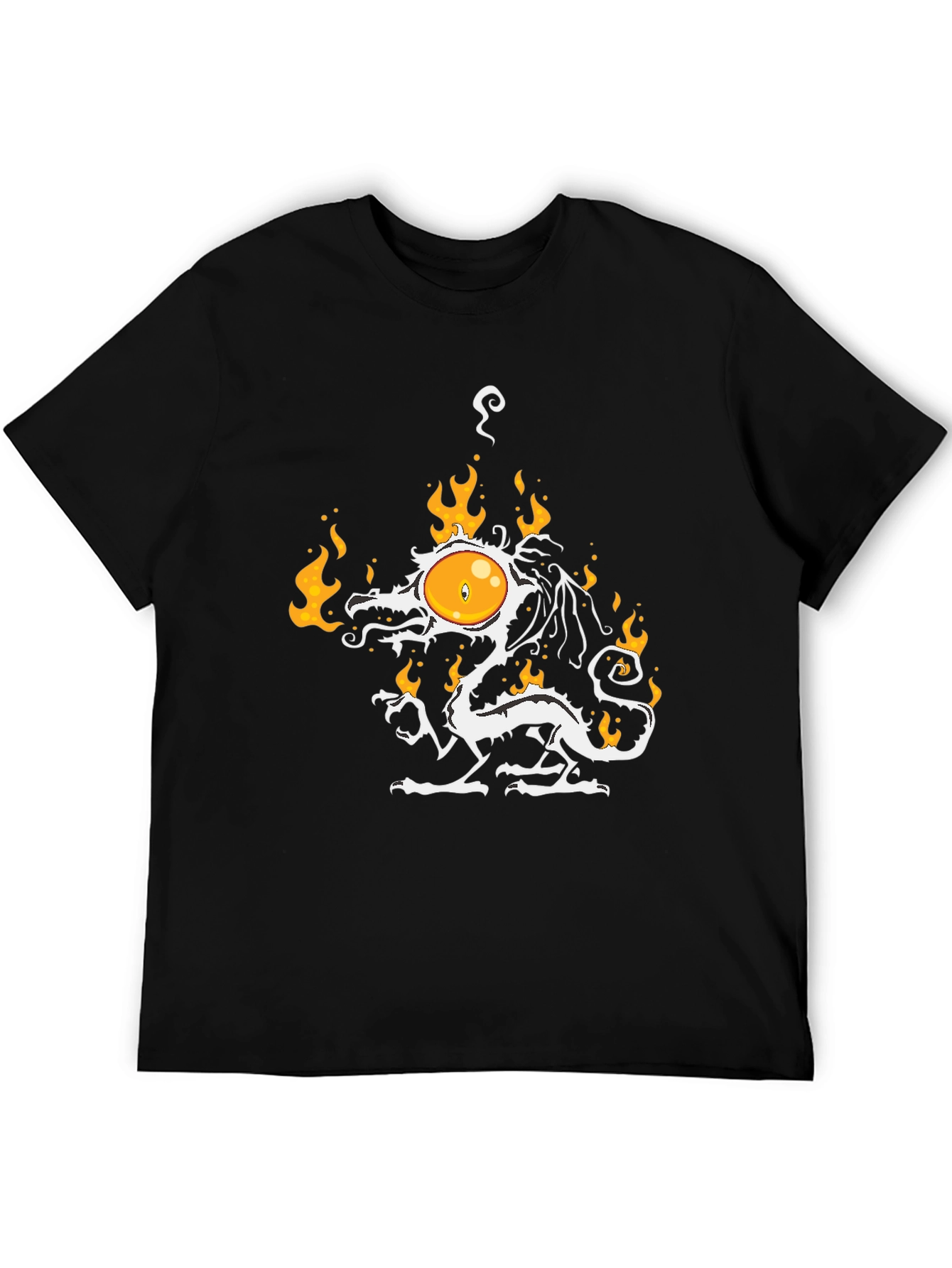 Fiery Egg Dragon Graphic Tee - Unique Design