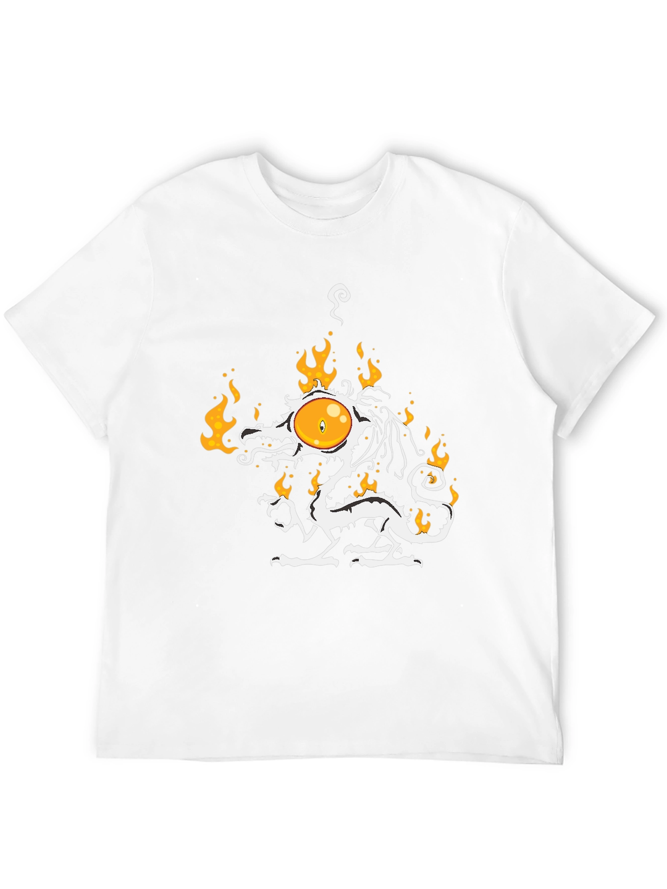 Fiery Egg Dragon Graphic Tee - Unique Design