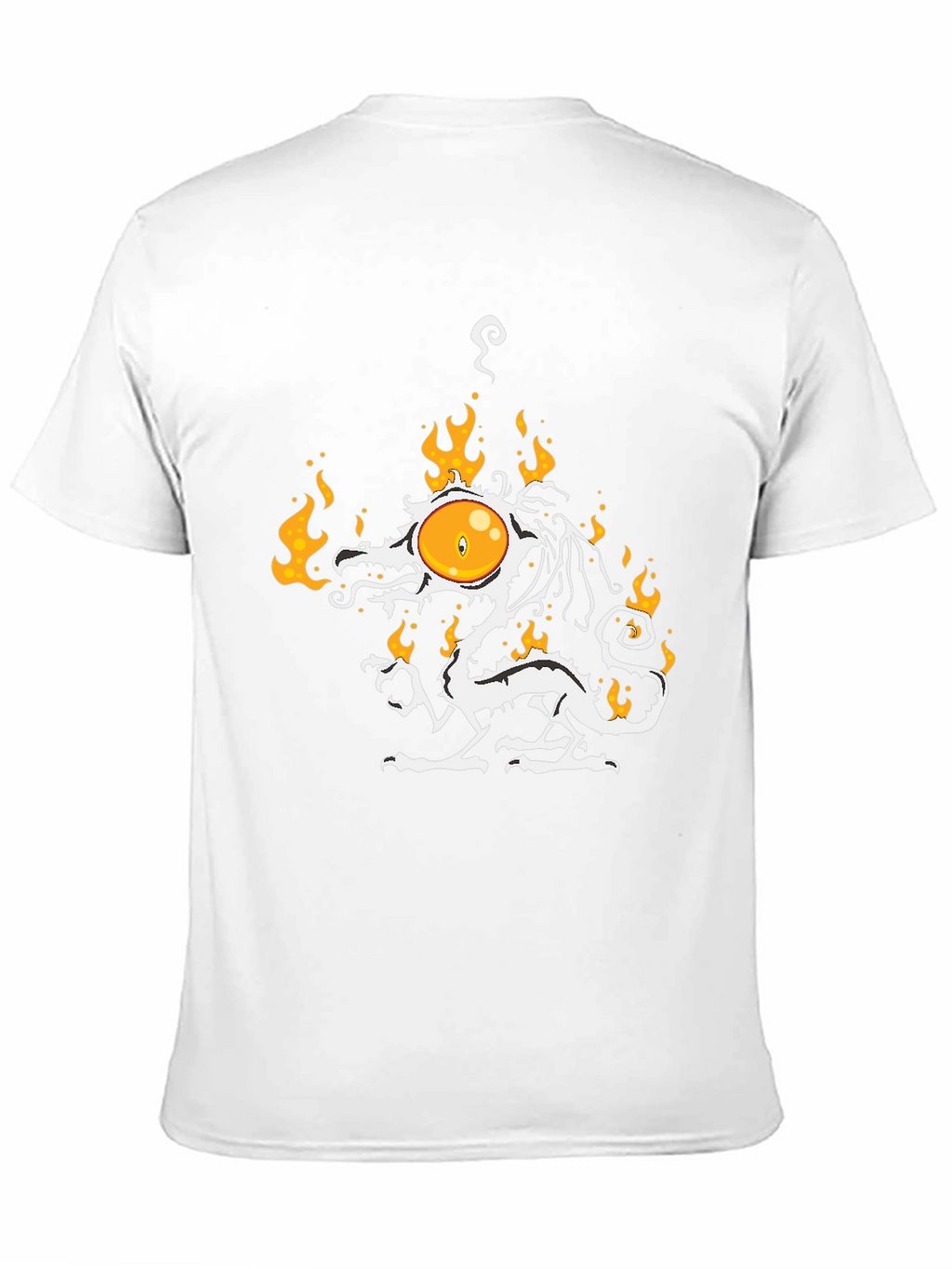 Fiery Egg Dragon Graphic Tee - Unique Design