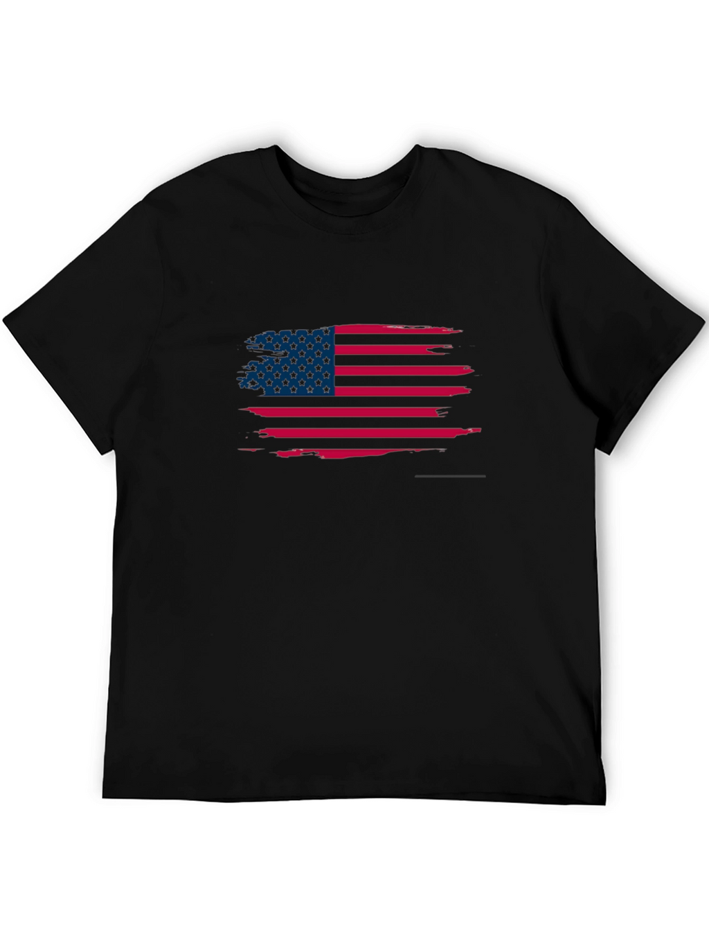 American Flag Distressed Black T-Shirt