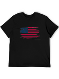 American Flag Distressed Black T-Shirt