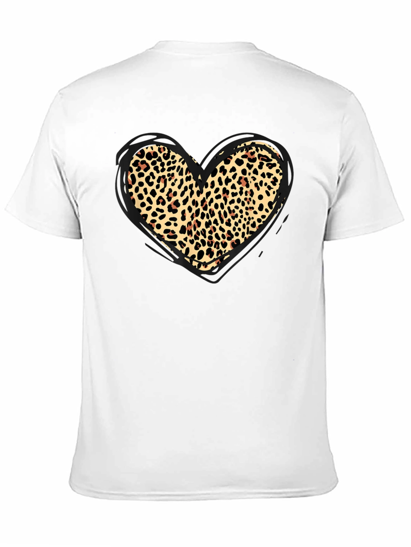 Leopard Print Heart Graphic Tee