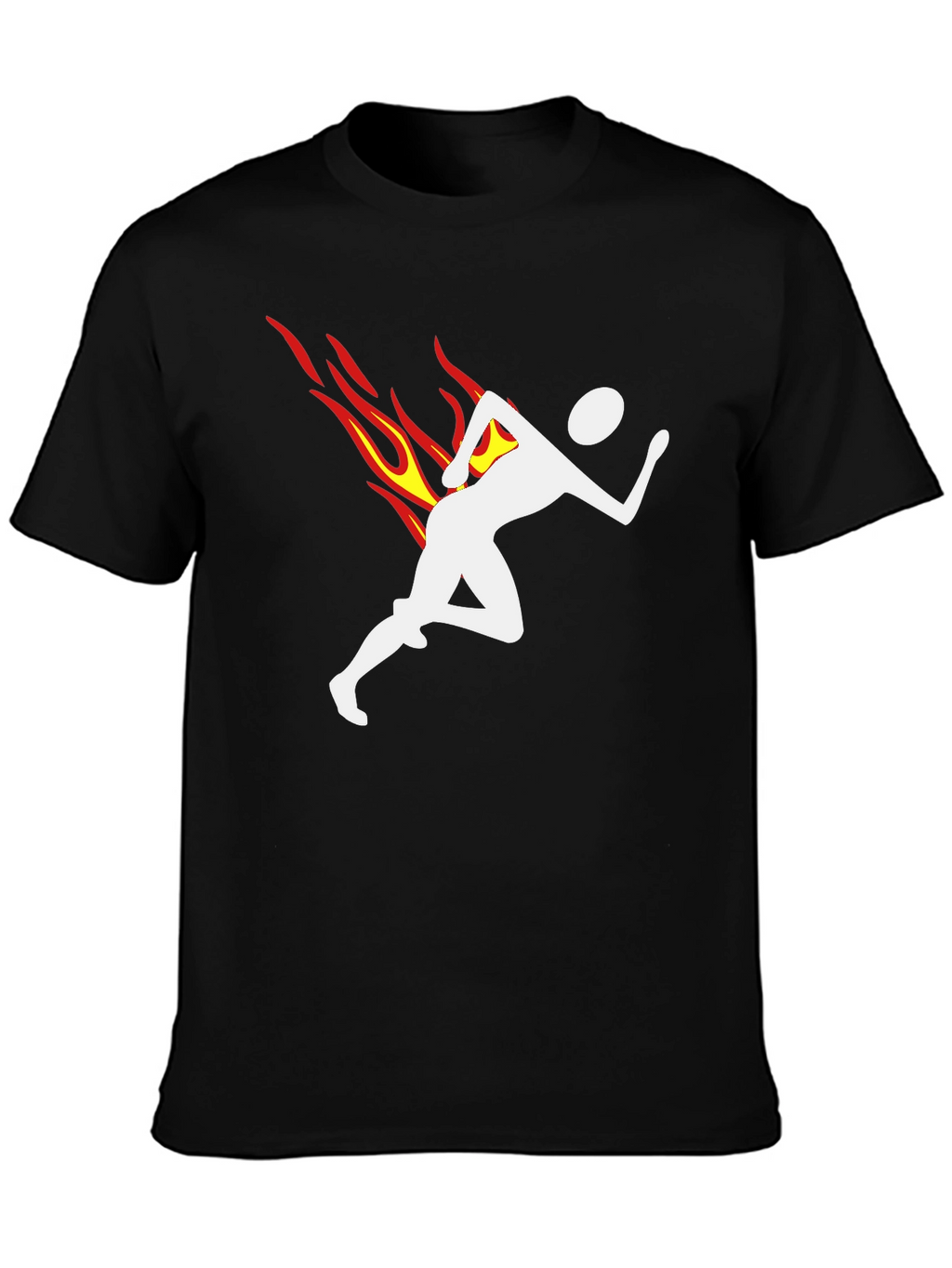 Flame Runner Graphic T-Shirt - Black