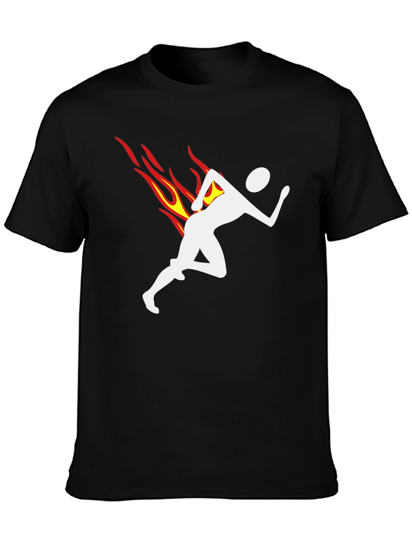 Flame Runner Graphic T-Shirt - Black