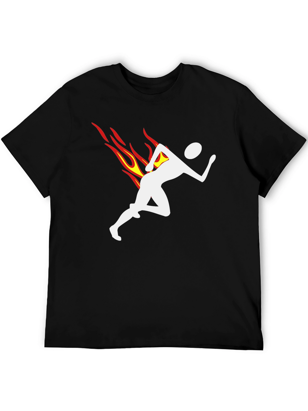 Flame Runner Graphic T-Shirt - Black