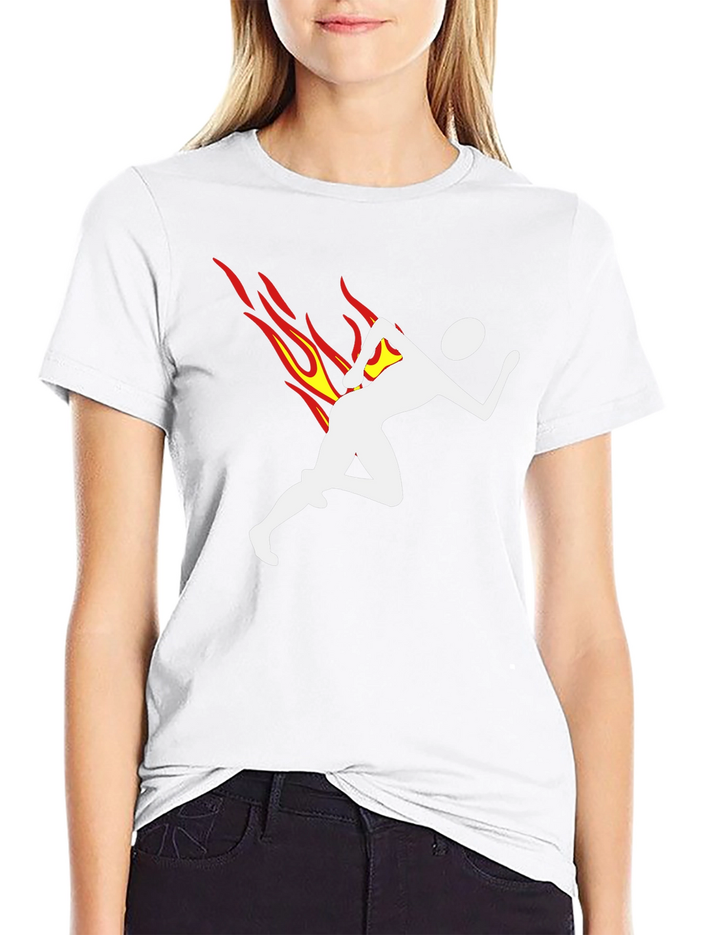 Flame Runner Graphic T-Shirt - Black