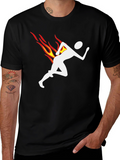 Flame Runner Graphic T-Shirt - Black