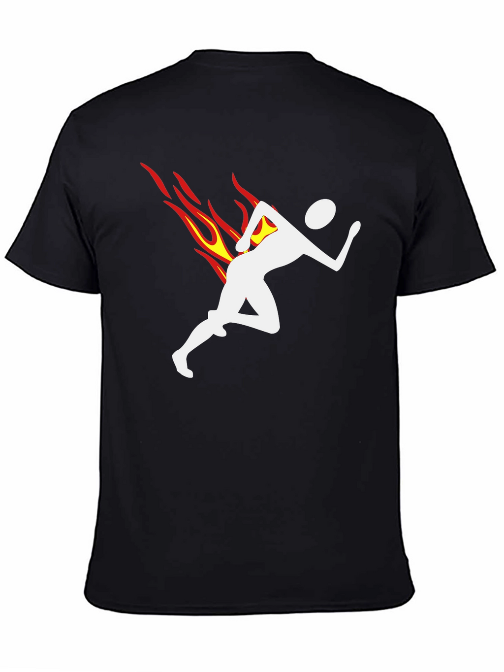 Flame Runner Graphic T-Shirt - Black