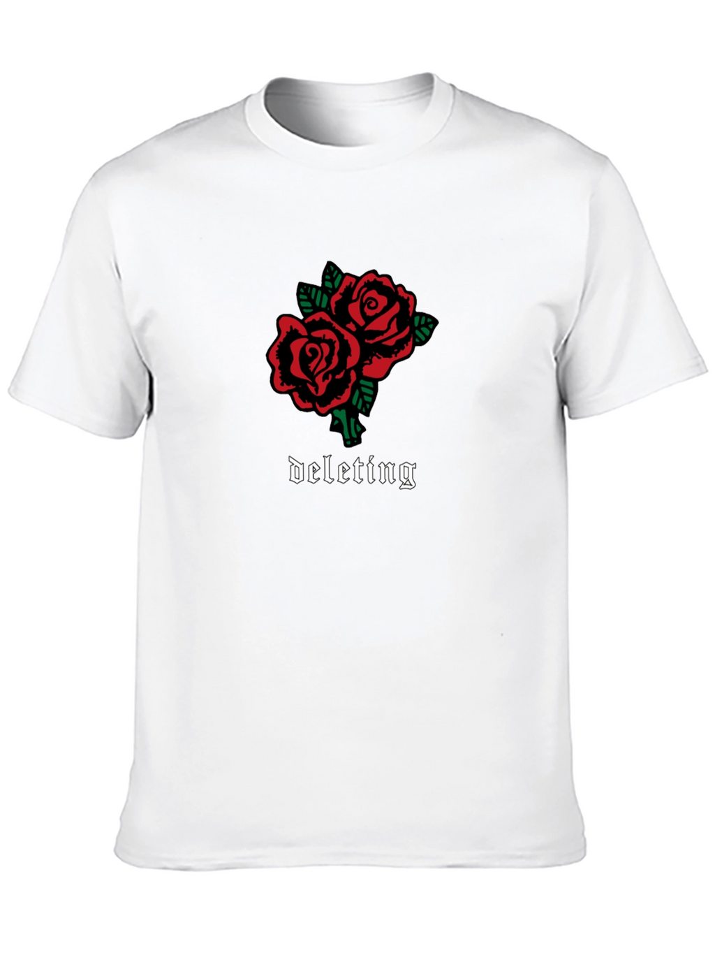 Deleting Roses Graphic T-Shirt - Black