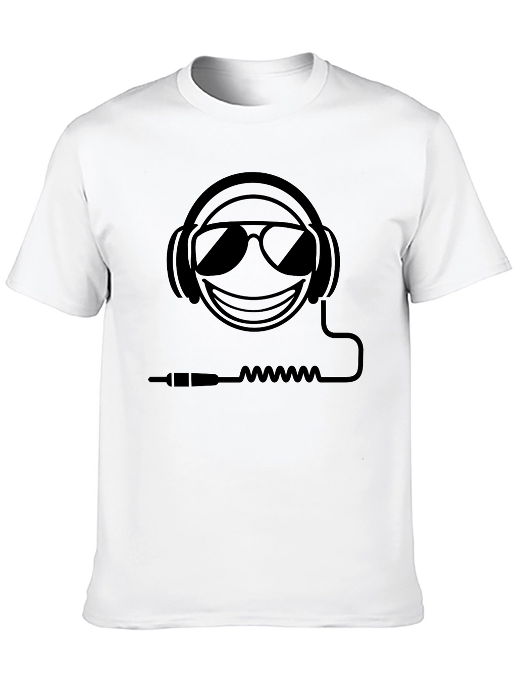 Cool Emoji Headphones T-Shirt - Black Graphic Tee