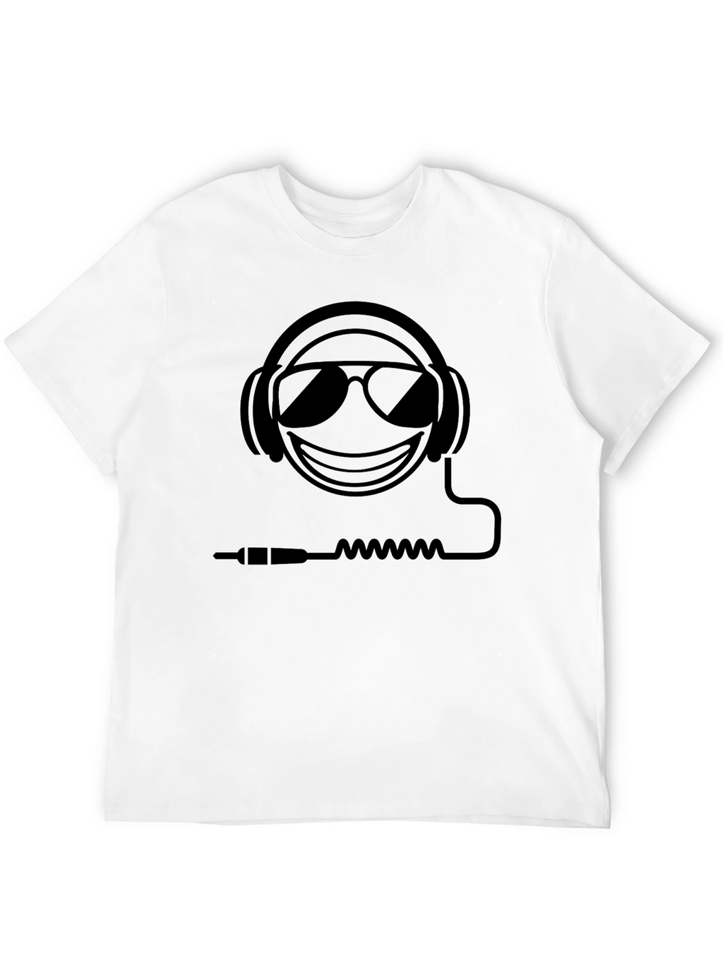 Cool Emoji Headphones T-Shirt - Black Graphic Tee