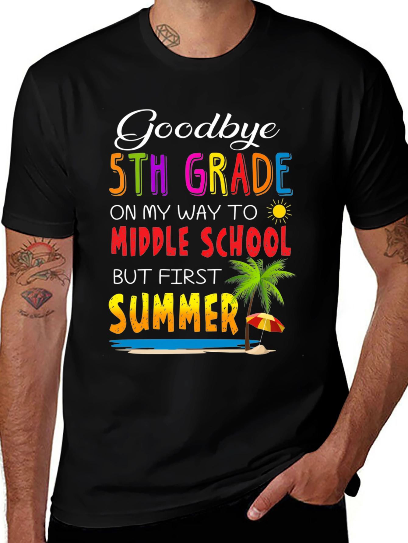 Goodbye 5th Grade T-Shirt - Summer Vacation